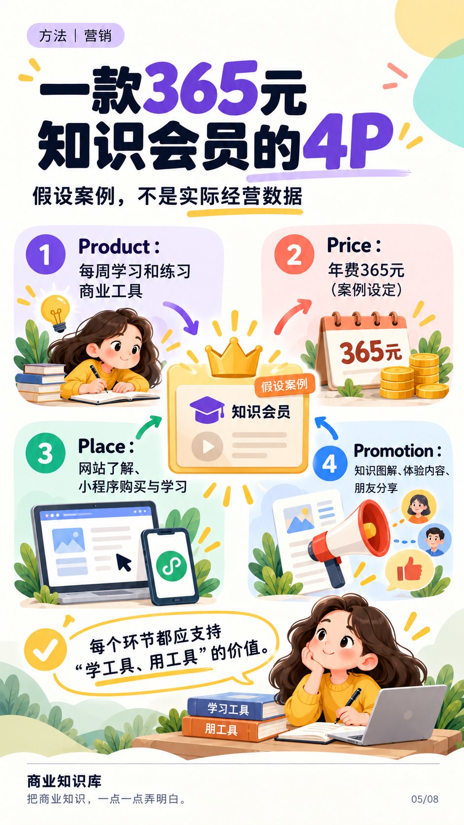 一款365元知识会员的4P（假设案例）